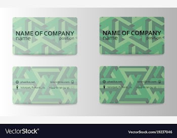 Colorful visit card for business in individual vector image