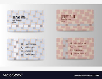 Colorful visit card for business in individual vector image