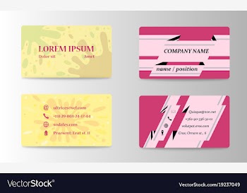 Colorful visit card for business in individual vector image