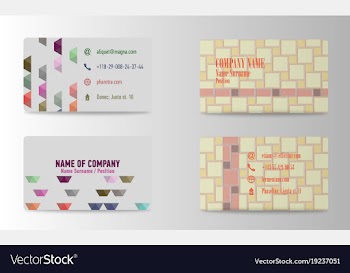 Colorful visit card for business in individual vector image