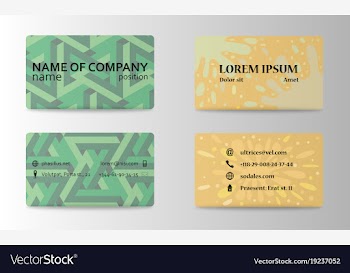 Colorful visit card for business in individual vector image