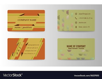 Colorful visit card for business in individual vector image