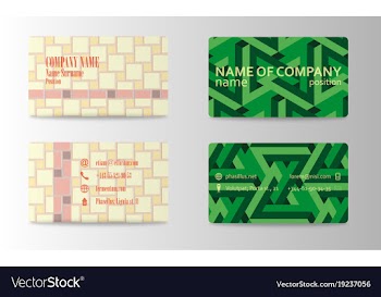 Colorful visit card for business in individual vector image