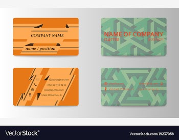 Colorful visit card for business in individual vector image