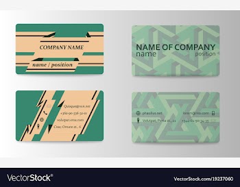 Colorful visit card for business in individual vector image