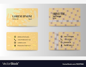 Colorful visit card for business in individual vector image