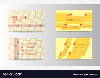 Colorful visit card for business in individual vector image