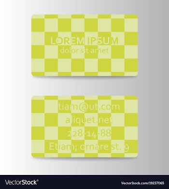 Colorful visit card for business in individual vector image