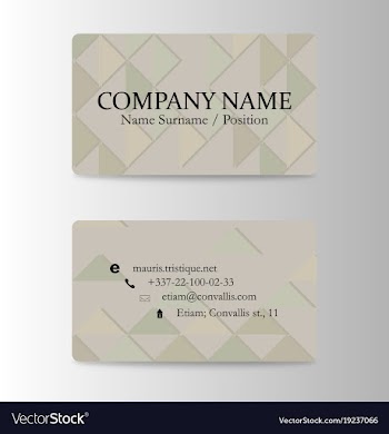 Colorful visit card for business in individual vector image