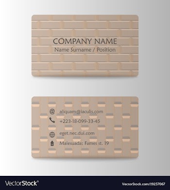 Colorful visit card for business in individual vector image