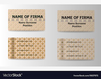 Colorful visit card for business in individual vector image