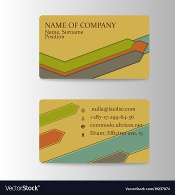 Colorful visit card for business in individual vector image