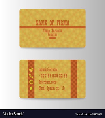 Colorful visit card for business in individual vector image