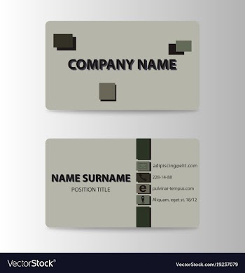 Colorful visit card for business in individual vector image