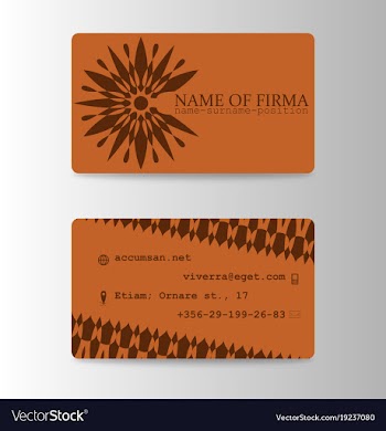 Colorful visit card for business in individual vector image