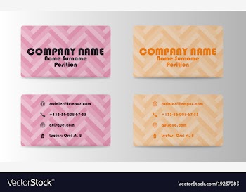 Colorful visit card for business in individual vector image