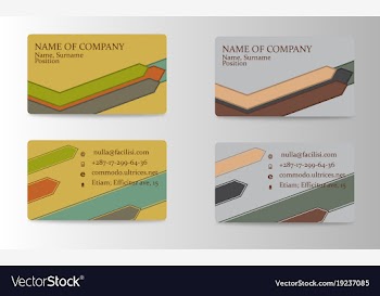 Colorful visit card for business in individual vector image
