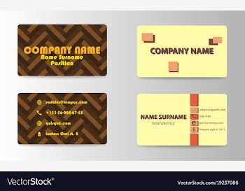Colorful visit card for business in individual vector image