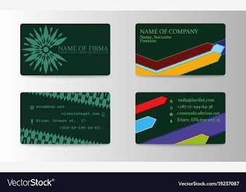 Colorful visit card for business in individual vector image