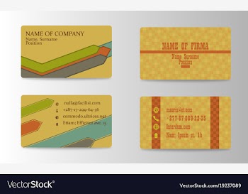 Colorful visit card for business in individual vector image