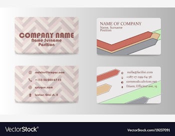 Colorful visit card for business in individual vector image