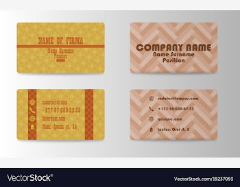 Colorful visit card for business in individual vector image