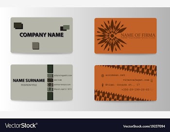 Colorful visit card for business in individual vector image
