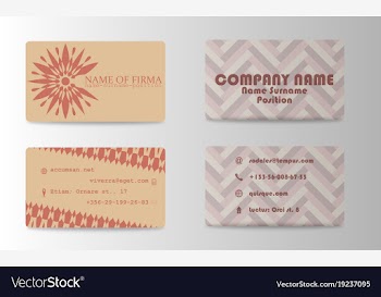 Colorful visit card for business in individual vector image