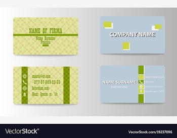 Colorful visit card for business in individual vector image
