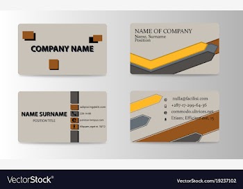 Colorful visit card for business in individual vector image