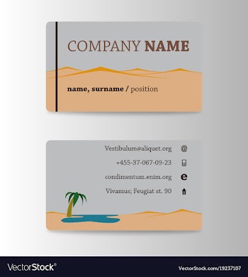 Colorful visit card for business in individual vector image