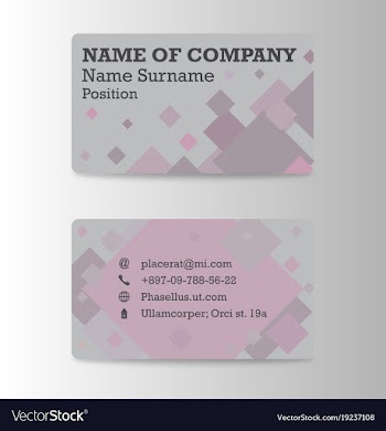 Colorful visit card for business in individual vector image