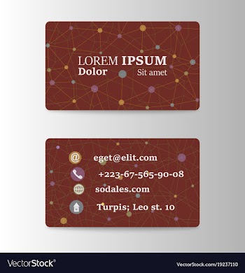 Colorful visit card for business in individual vector image