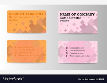 Colorful visit card for business in individual vector image