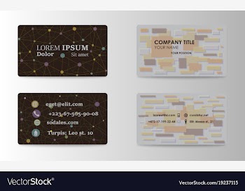 Colorful visit card for business in individual vector image