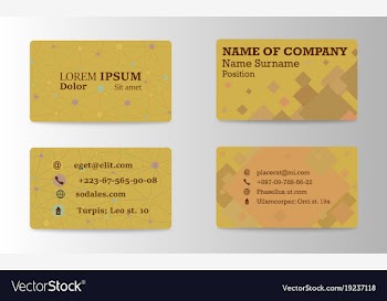 Colorful visit card for business in individual vector image