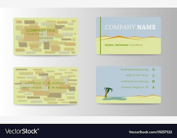 Colorful visit card for business in individual vector image