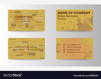 Colorful visit card for business in individual vector image