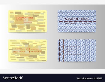 Colorful visit card for business in individual vector image