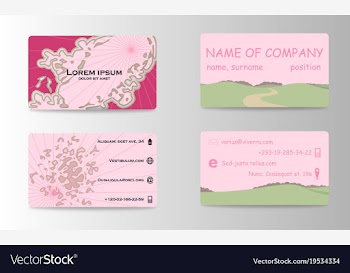 Colorful visit card for business in individual vector image