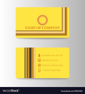 Colorful visit card for business in individual vector image