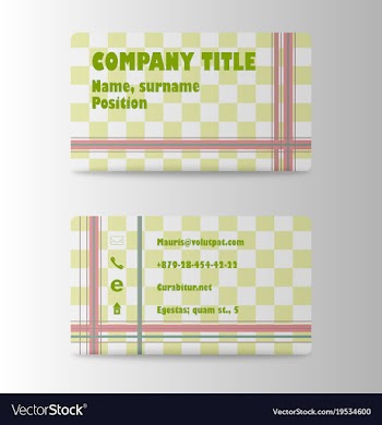 Colorful visit card for business in individual vector image