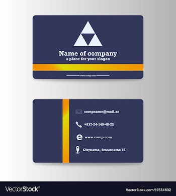 Colorful visit card for business in individual vector image