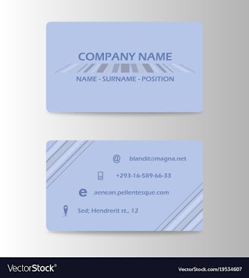 Colorful visit card for business in individual vector image