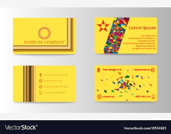 Colorful visit card for business in individual vector image