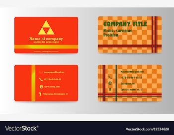 Colorful visit card for business in individual vector image