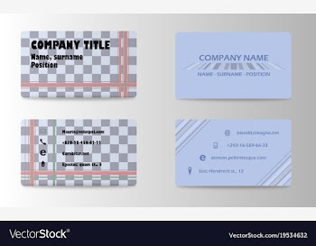 Colorful visit card for business in individual vector image