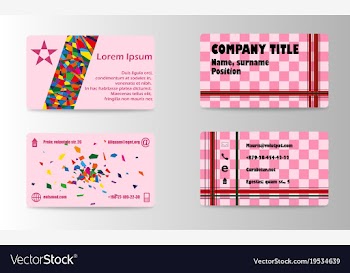 Colorful visit card for business in individual vector image
