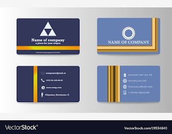 Colorful visit card for business in individual vector image