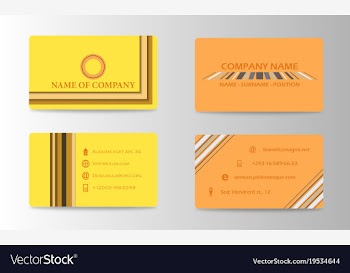 Colorful visit card for business in individual vector image